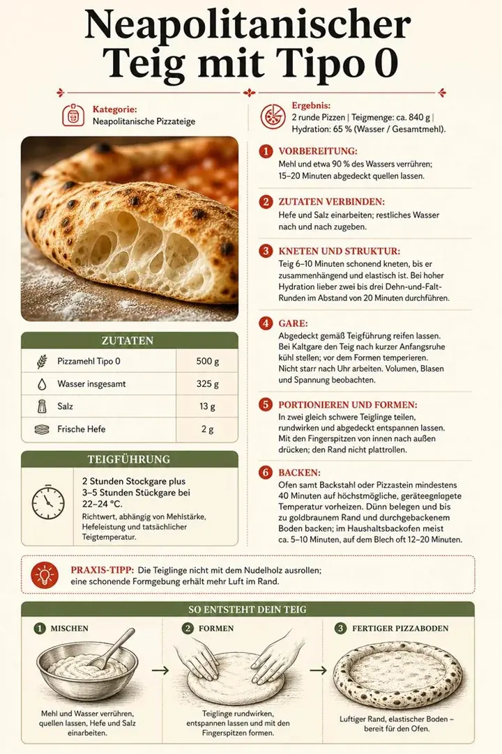 Seite 3 aus dem Rezeptbuch mit 100 illustrierten Pizzateig-Rezepten