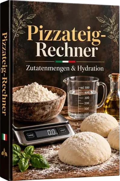 Pizzateig-Rechner: Zutatenmengen & Hydration